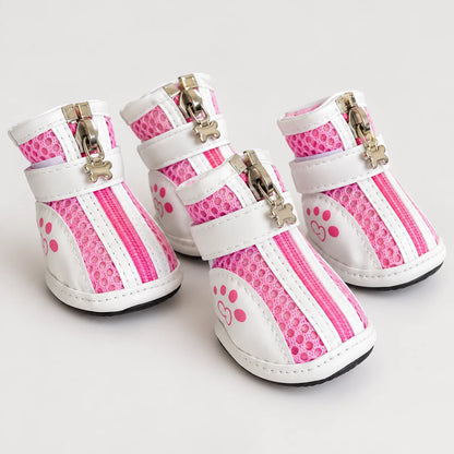 Hundeschuhe für kleine Hunde | Rutschfeste Pfotenschuhe 4er-Set