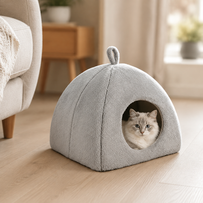 Katzenhöhle für kleine Katzen | Warm & weich gepolstert