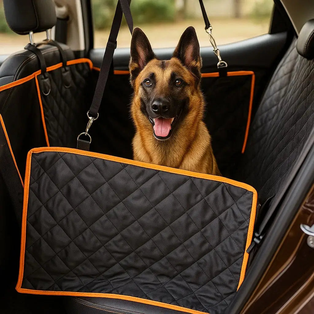 Hunde Autositz Rückbank | wasserfest, waschbar & mit Transporttasche