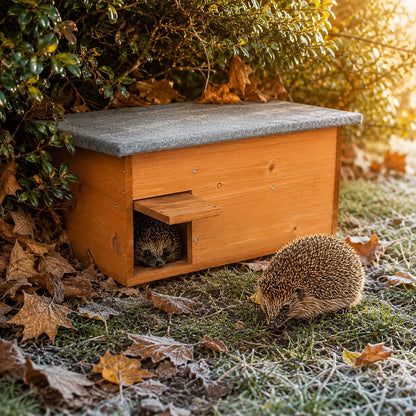 Igelhaus aus Holz für den Garten | Sicheres Winterquartier für Igel