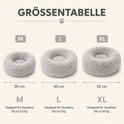 Katzenbett Plüsch | Flauschiges Donutbett