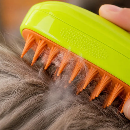 Fellbürste für Hunde & Katzen | Dampfbürste gegen lose Haare