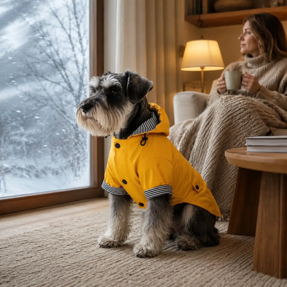 Hunderegenmantel wasserdicht | Regenjacke mit Kapuze für Hunde