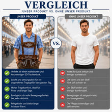 Herren Oktoberfest Hemd Lederhosen Print | Bayerisches Trachtenhemd