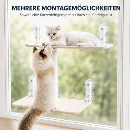 Katzenbett Fenster | Klappbare Fensterliege mit starken Saugnäpfen