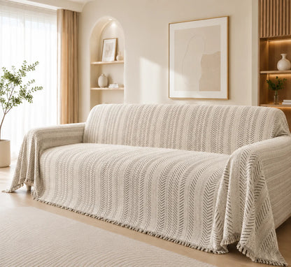 Chenille Sofabezug | Extra großer Sofaschutz für Winter & Kälte