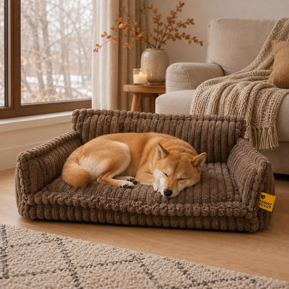 Orthopädisches Hundebett | Warmes Hundesofa für Winter & Kälte