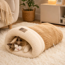 Katzenschlafsack & Katzenhöhle | Warmer Plüsch für den Winter