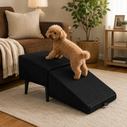 2-in-1 Hunderampe & Hocker | Faltbare Hundetreppe bis 50 kg