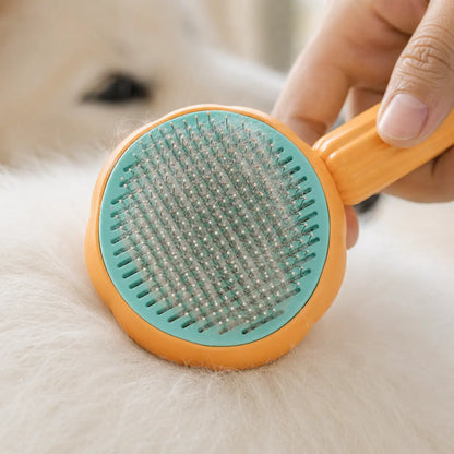 Fellbürste für Hunde & Katzen | Selbstreinigend gegen lose Haare