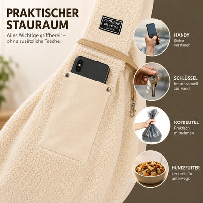 Winter Hundetragetasche Schultertasche | Warm & Handfrei