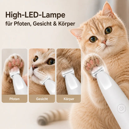 Leiser Hundepflege Trimmer mit LED | Kabellos & wasserfest