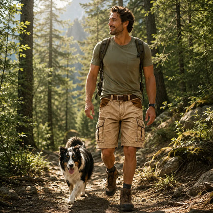 Arbeitsshorts Herren Cargo Shorts Baumwolle Sommer Freizeit & Outdoor