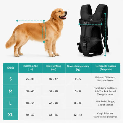 Hunde Tragerucksack – Verstellbare Hundetrage für kleine Hunde