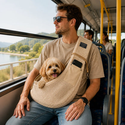 Winter Hundetragetasche Schultertasche | Warm & Handfrei