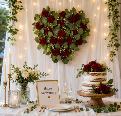 Türkranz Herz | Rosenkranz für Valentinstag & Hochzeit