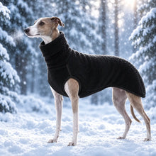 Winddichter Hundemantel mit Rollkragen für Windhunde