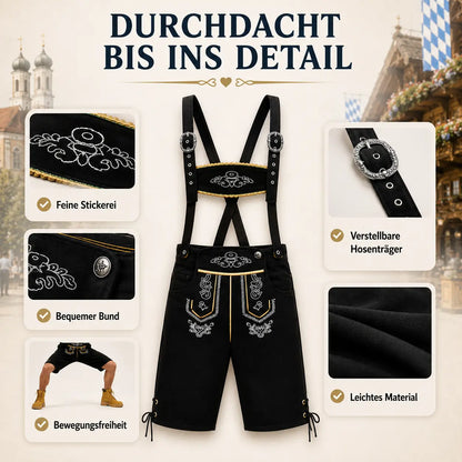 Oktoberfest Lederhose Herren mit Hosenträgern | Trachtenkostüm