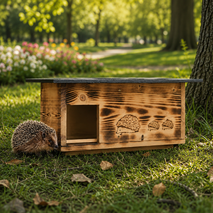 Igelhaus aus Massivholz | Wetterfestes Winterquartier für Igel