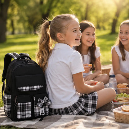 Mädchen Schulrucksack Wasserdicht | Leichter mit Fächern
