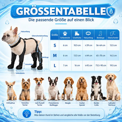 Hundeschuhe mit Beinriemen | Wasserdichte Pfotenschützer für Hunde