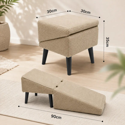 2-in-1 Hunderampe & Hocker | Faltbare Haustierrampe bis 50 kg