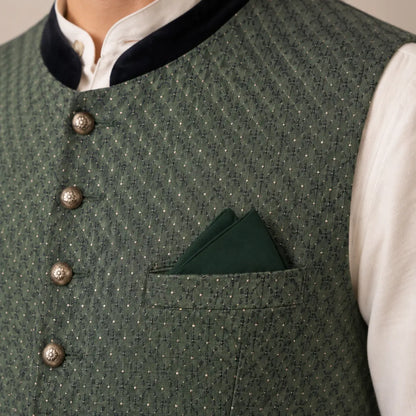 Trachtenweste Herren Grün | Elegante Weste für Oktoberfest