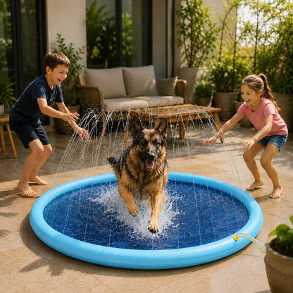Sprinkler Schwimmbad für Hunde | Sommer Wasserspiel & Hundepool