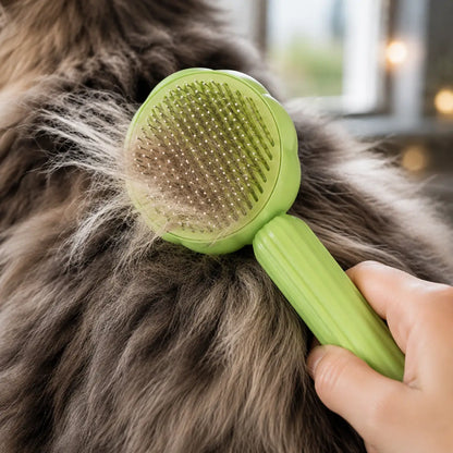 Fellbürste für Hunde & Katzen | Selbstreinigend gegen lose Haare