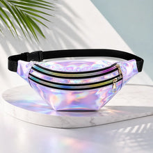 Holografische Bauchtasche | Verstellbare Gürteltasche mit 3 Fächern