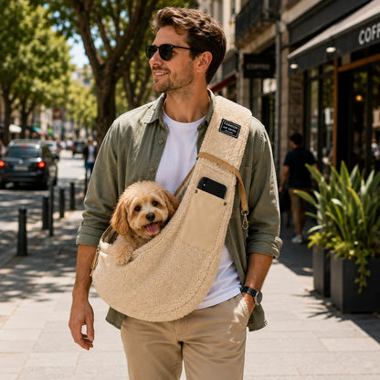 Winter Hundetragetasche Schultertasche | Warm & Handfrei