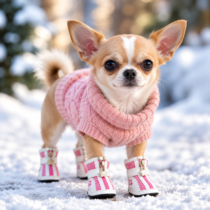 Hundeschuhe für kleine Hunde | Rutschfeste Pfotenschuhe 4er-Set