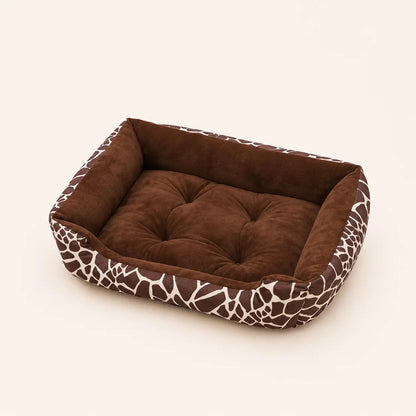 Hundebett Winter | Warmes Plüschbett für Hunde mit hohem Rand