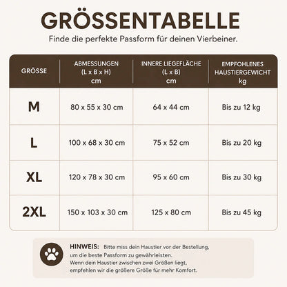 Orthopädisches Hundebett | Warmes Hundesofa für Winter & Kälte