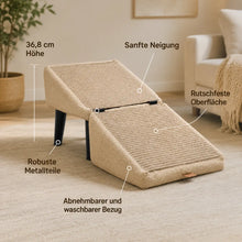 2-in-1 Hunderampe & Hocker | Faltbare Haustierrampe bis 50 kg