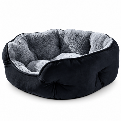 Hundebett Rund | Warmes Sherpa Donut Hundebett Waschbar