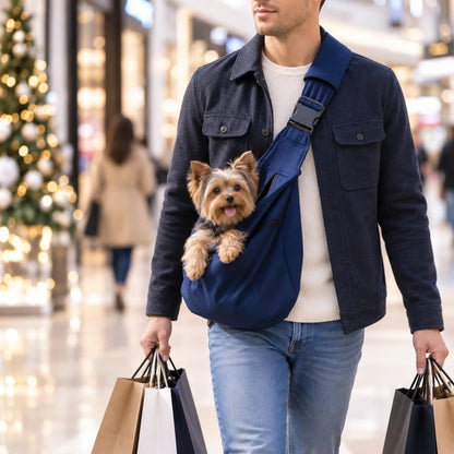 Hundetragetasche | Gepolsterte Schultertasche für Winter & Reisen