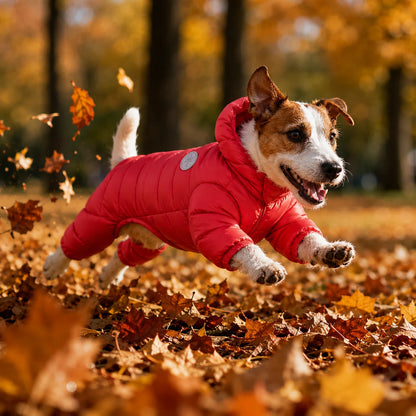 Hundemantel Winter | Warmer gepolsterter Overall für kleine Hunde
