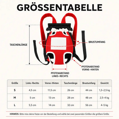 Katzenrucksack | Atmungsaktive Tragetasche für kleine Katzen