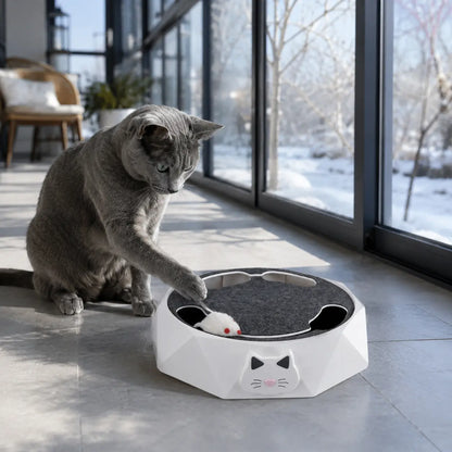 Interaktives Katzenspielzeug | Elektrisches Mausspielzeug mit Kratzfläche