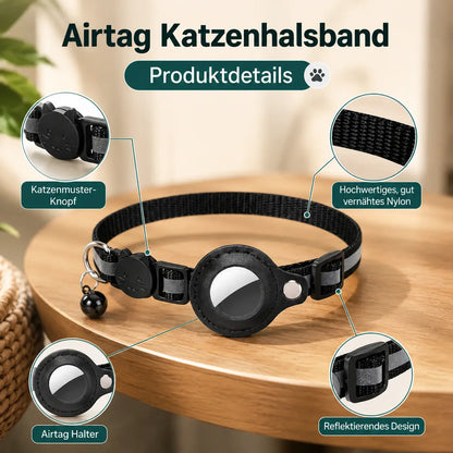 FreiheitsSafe | GPS Katzenhalsband mit AirTag Halter