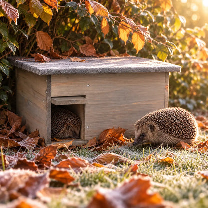 Igelhaus aus Holz für den Garten | Sicheres Winterquartier für Igel