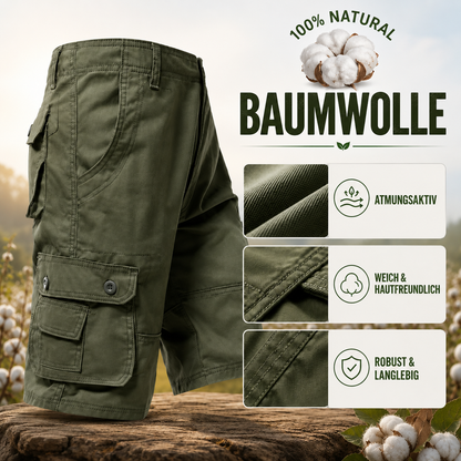 Herren Cargo Shorts aus Baumwolle | Robuste Outdoor & Freizeitshorts