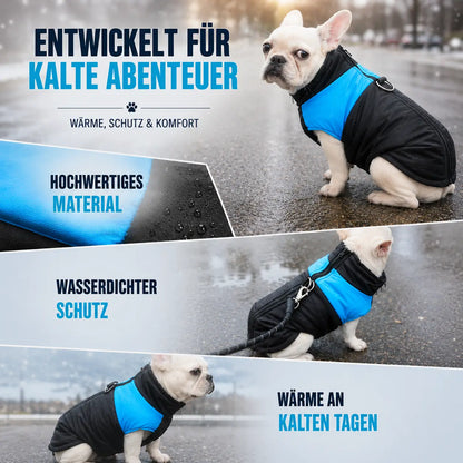 Wasserdichte Hundewinterjacke mit Reißverschluss für Hunde