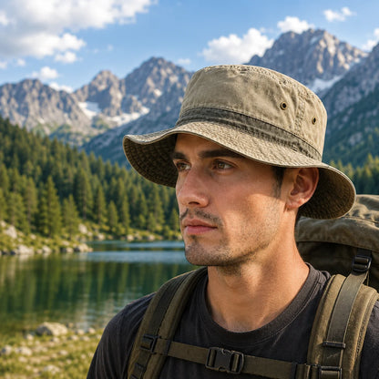 Herren Fischerhut aus Baumwolle | Bucket hat UPF50+ UV-Schutz