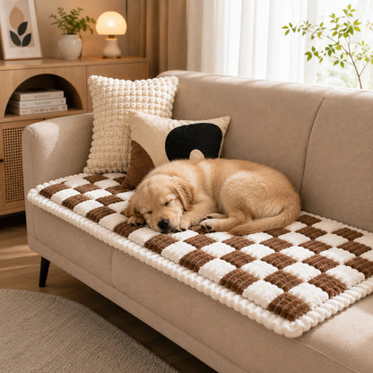 Sofaschutz für Hunde & Katzen | Warme Chenille Haustierdecke für Winter