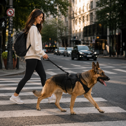 Hundegeschirr mit Automatikleine | Sicheres & Ausbruchsfreies Design