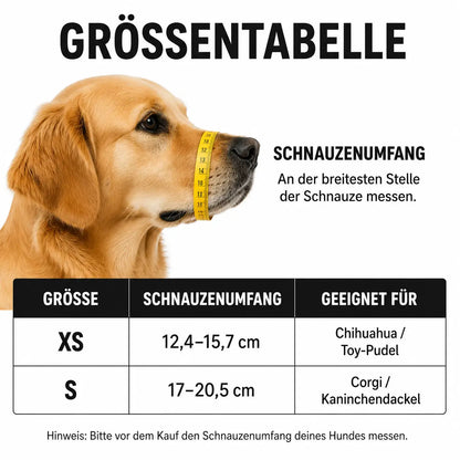 Maulkorb Hund für kleine & große Hunde | Atmungsaktives Mesh