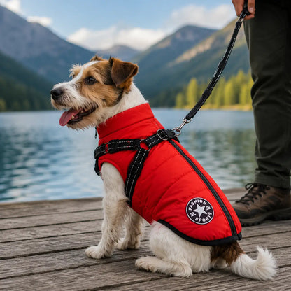 Wasserdichter Hundemantel mit Geschirr für kleine & mittlere Hunde