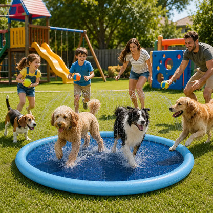 Sprinkler Schwimmbad für Hunde | Sommer Wasserspiel & Hundepool